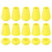 20Pcs Plastic Cord Lock Bell End Stopper Cord End Lock Rope Fastener, Yellow