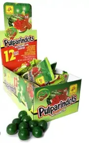 De La Rosa Pulparindots Bite Size Watermelon Flavor 12 Pk Mexican Candy