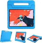 ProCase Kids Case for iPad Air 5 (2022) / Air 4 (2020) / iPad Pro 11 (2018), Lightweight Kid Case with Pencil Holder, Shockproof Handle Stand Kids Friendly Case for Children Toddler -Blue
