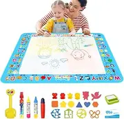 Reusable Aqua Mat – Drawing Pad Toy, Toddler Art Canvas | Educational Water Painting, Coloring Board for Preschool Creative Time Indoor Activities Quiet Fun Practice Use