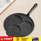 Cast Iron Egg Pan Nonstick 3-Cup Omelette Pan for Gas Stove & Induction Cookware