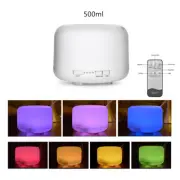 7 LED 500ML Air Humidifier Essential Oil Diffuser Ultrasonic Aroma Mist Purifier
