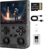 G350 Retro Handheld Game Console , 3.5 Inch IPS Screen Linux System Built-In 64G