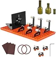 Glass Bottle Cutter Kit, FIXM DIY Glass Cutter for Bottles with Grid Baseboard and Adjustable Baffle Design, Complete Set of Bottle Cutter & Glass Cutter for Square and Round Bottle