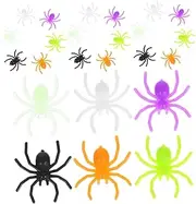 Gatuida 300PCS Realistic Mini Plastic Spiders for Halloween Pranks Creepy Decor for Parties Home Event Decorations Safe Lightweight Halloween Spider Props