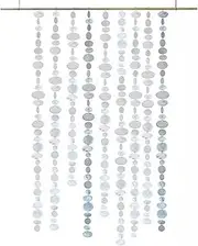 Door String Curtains, Acrylic Bubbles Beaded Doorway Curtains Hanging Acrylic Room Divider Beaded Curtain for Bedroom & Doorways (Color : White, Size : 180cm)