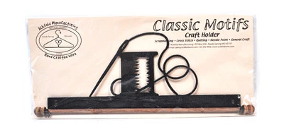 Classic Motifs Needle & Thread 12 Inch Charcoal Fabric Holder
