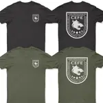 法國法國法國陸軍叢林戰爭訓練中心男士 T 恤 T 恤