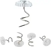 Yoogerr 100Pcs DIY Clear Twist Pins Heads Twisty Pin for Upholstery, Slipcovers and Bedskirts and Other Fabric and Materials Securely in Place