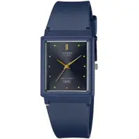在飛比找PChome24h購物優惠-【CASIO 卡西歐】方形簡約輕盈橡膠腕錶/深藍x黑面 刻度