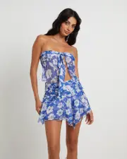 Lolita Baby Lock Bandeau Sheer Top in Tropical