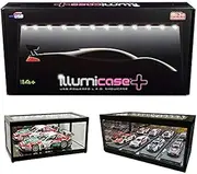 Illumibox Collectible Display Show Case Illumicase+ with LED Lights and Mirror Base and Back for 1/64 1/43 1/32 1/24 1/18 Scale Models by MJ7710