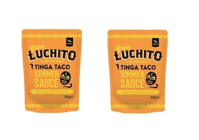 2 x Gran Luchito Tinga Taco Simmer Sauce 300g Authentic Mexican made