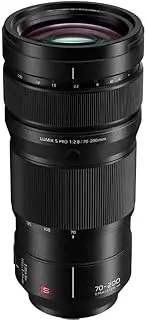 [Panasonic] E70200E LUMIX S PRO Lens (70-200 mm, F2.8, Dust, Splash and Cold Resistant) Black