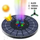 Solar Water Fountain 360 Rotating Nozzle Colored Rgb Lights Floating Waterfall