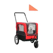 TOPET 2 In 1 Pet Stroller Bicycle Trailer Pram Pet Jogger Dog Cat Size Small to Medium