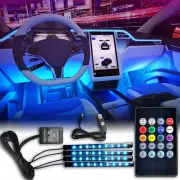 4x TV Computer LED Backlight USB 5050 RGB LED Strip Light Remote Kit 5V Decor