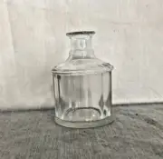 Vintage Clear Glass Apothecary / Medicine Small 3.5" Bottle - Made in Italy