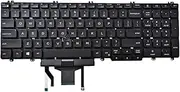 Laptop Keyboard with Backlit with Pointer for Dell Latitude 5500 5501 5510 5511 Precision 3540 3541 3550 3551 Series
