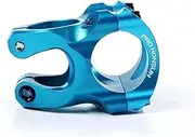 ZAMAKS MTB Bike 35mm Stem,CNC 31.8mm Handlebar Bicycle Ultralight 0 Degree Rise FR AM Enduro 28.6mm Steer Road Bike Parts Bike Stem (Color : Blue, Size : 31.8mm)
