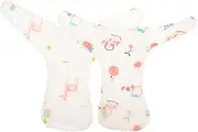 ERINGOGO 2Pcs Reusable Cotton Diapers for Washable Skin Friendly Cloth Nappies Lightweight Absorbent Design for Travel Daily Use
