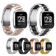Watch Band for Fitbit Versa 2 / Versa Lite / Versa SE / Versa Stainless Steel Replacement Strap Link Bracelet Wristband