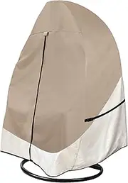 Porch Shield Patio Hanging Egg Chair Cover - Waterproof Outdoor Double Seat Wicker Swing Egg Chair with Stand Protector