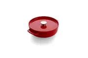 KitchenAid 26cm Cast Iron Shallow Covered Casserole Kitchen Cookware Empire Red