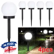 4Pcs Path Lights Outdoor LED Garden Light Lawn Lamp Round Ball Waterproof Solar