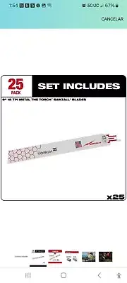 48-00-8787 RECIPROCATING SAW BLADE 9" TORCH DEMOLITION 25 PCS