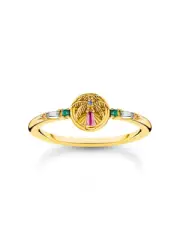 Thomas Sabo TR2457-488-7-56 Gold-plated ring palm tree