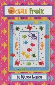 Marcia Layton Ocean Frolic Seahorse Octopus Jelly Fish Applique Quilt Pattern