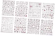 Outanaya Christmas Nail Polish Stickers Set Temporary Nail Self-Adhesive Design