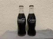 Interesting 1962/1971 Pair Of Sealed Swiss/German Coca Cola Limonade Bottles