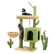 F46C Versatile Play Cactus Cat Tree Tower | 46-Inch Sturdy Cat Condo with