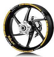 Stickers for VMAX Vmax Motorcycle Wheel Sticker Tire Logo Reflective Stripes Stickers Rim Decal (Color : Gold)