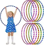 Kathfly Glitter Weighted Exercise Hoop for Kids Adults Fitness Hula Circles Plastic Exercise Hula Rings for Sports, Pilates, Exercise, Playing, Weight Loss Accessories