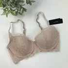 Natori Underwire Lined Drama Full Fit Contour Demi Bra Mocha/Cashmere 32C