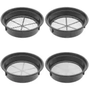Gold Mining Pan Classifier Set of 4 Black Pans 1/2", 1/4", 1/30", 1/50" Holes
