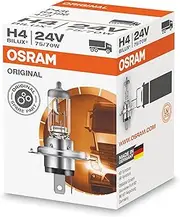 OSRAM 64196 ORIGINAL H4, halogen headlamp, 64196, 24V truck, folding carton box (1 unit)
