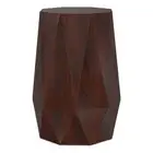 Kurt ACACIA WOOD 15" WD Polygon Side Table in Walnut Brown & Fully Assembled