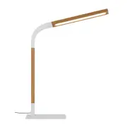 Derby White Ash Wood Contemporary LED Desk Lamp