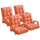 4X Foldable Lounge Cushion Adjustable Floor Lazy Recliner Chair with Armrest Ora