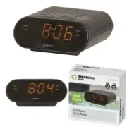 Digitech LED Clock with AM FM Radio Dual Alarm & Display Brightness