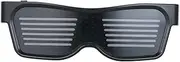 Daseeme LED Light up Glasses USB Rechargeable & Wireless with Flashing LED Display Glowing Luminous Glasses for Christmas Party Bars Rave Festival