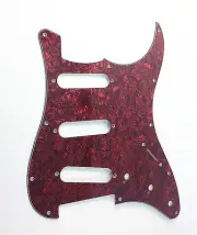 SSS Standard Stratocaster Pickguard Fits Fender/Charvel with Pearl Red