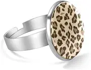[FVQL] Ring for Women Girls, leopard print texture abstract