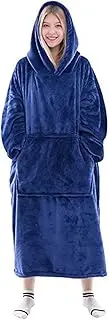 [AUTUCAU] Oversized Sherpa Hoodies,Cozy Soft Warm Wearable Blanket with Giant Pocket, One Size for Men Women Adult Teens