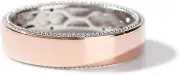 Floral Ring Band Sterling Silver Two Tone Leaf Carved Vintage Unique Hollow Flow