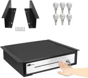 16" Heavy Duty Black "Push" Open Cash Drawer, 5B5C with under Counter Mounting M